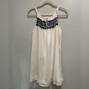 White cotton mini summer dress